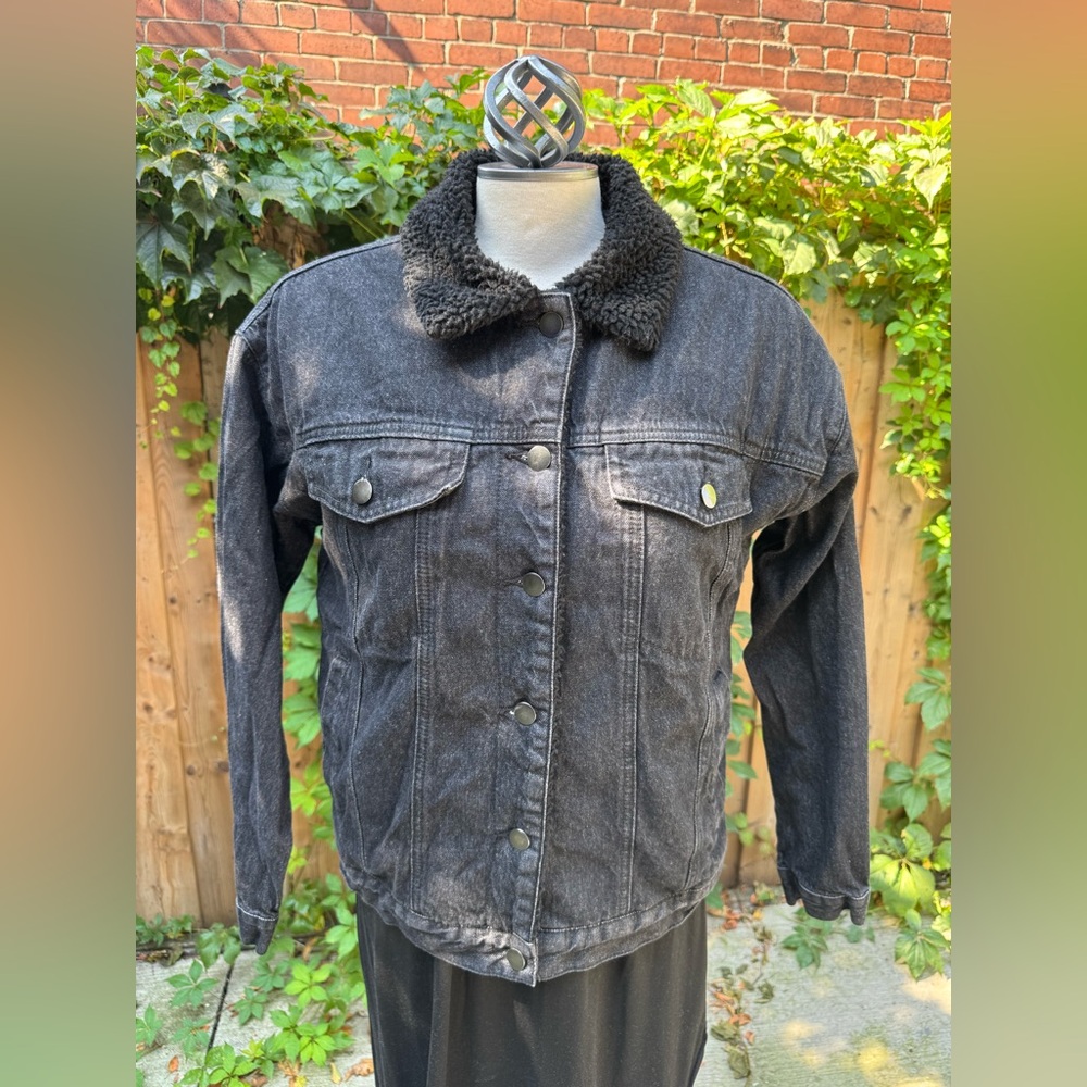 Forever 21 Black Jean Warm Jacket